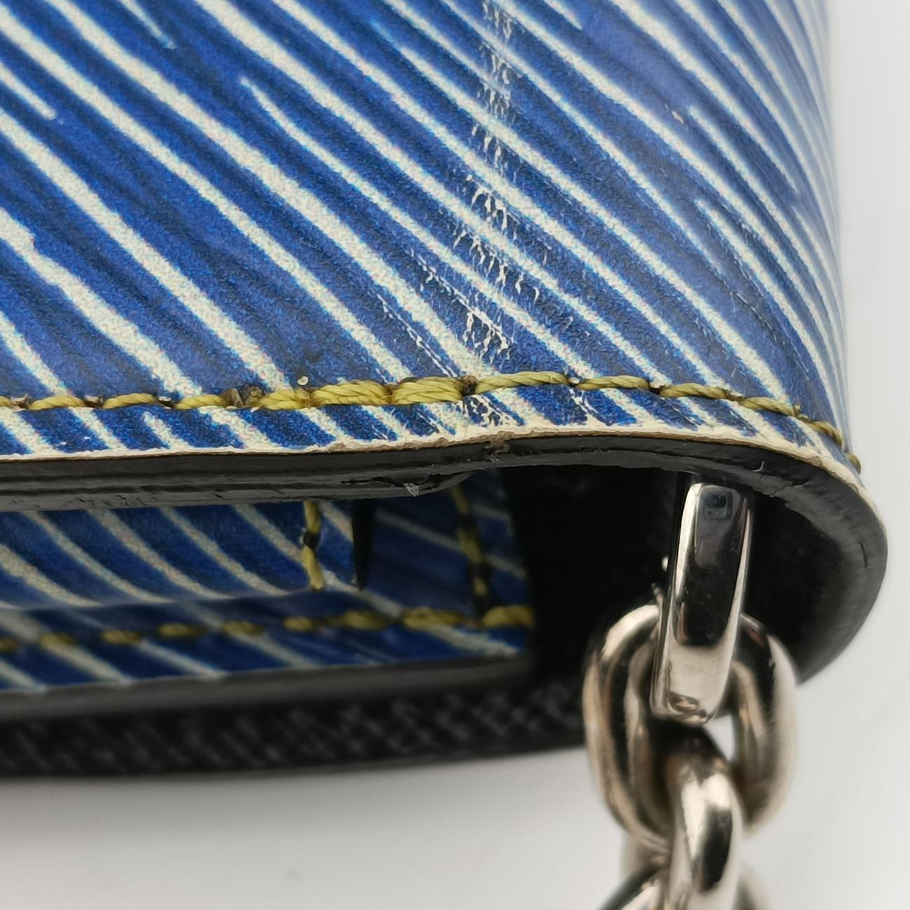 Pre-owned Louis Vuitton Portefeuille Twist Chain Wallet blue×multicolor Epi M61490 shoulderbag | stylenewstar