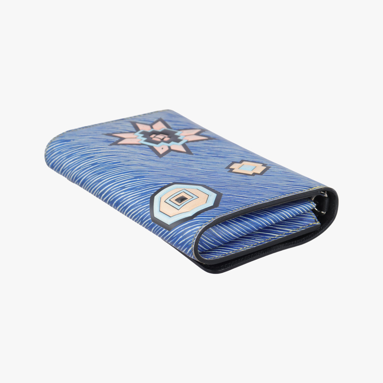 Pre-owned Louis Vuitton Portefeuille Twist Chain Wallet blue×multicolor Epi M61490 shoulderbag | stylenewstar