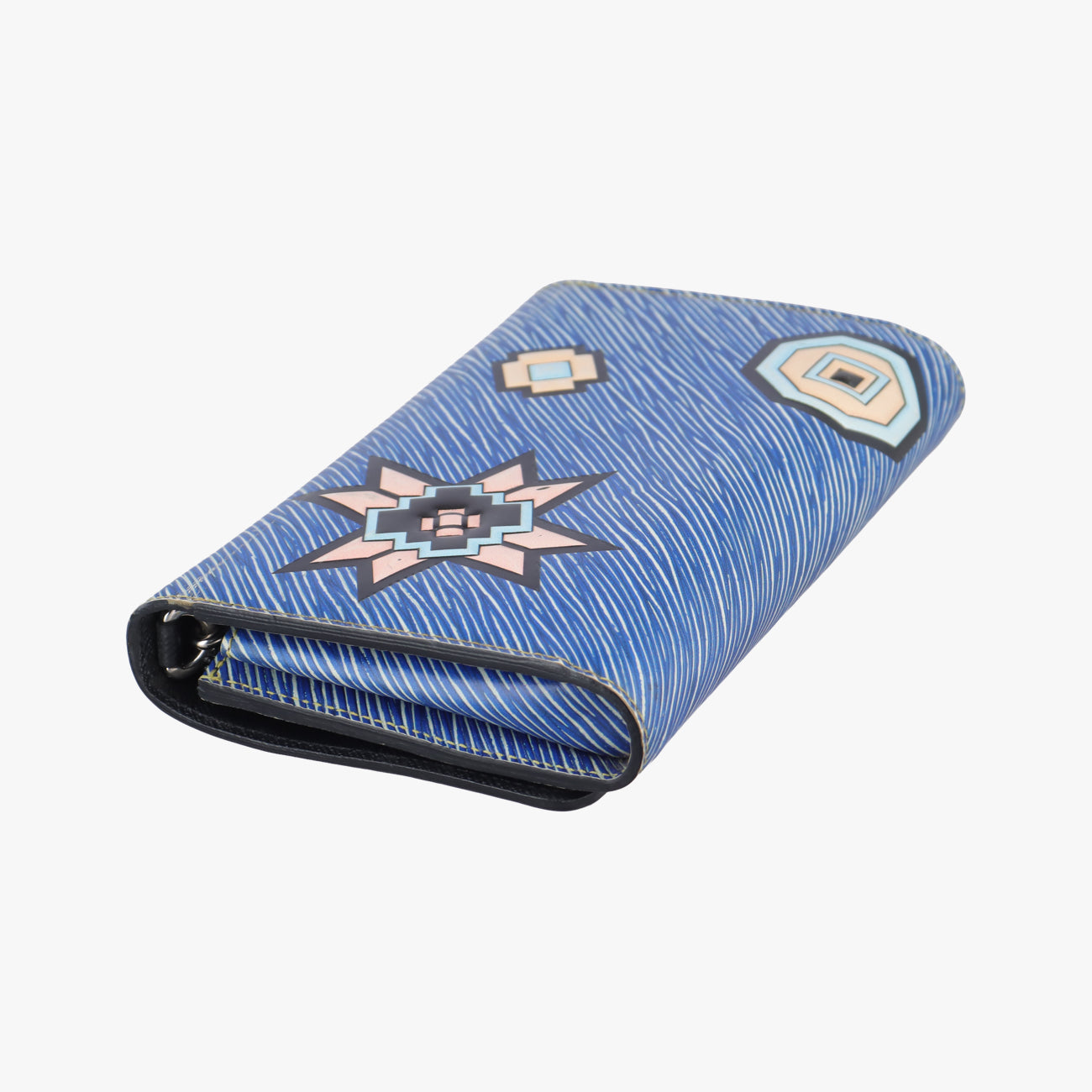 Pre-owned Louis Vuitton Portefeuille Twist Chain Wallet blue×multicolor Epi M61490 shoulderbag | stylenewstar