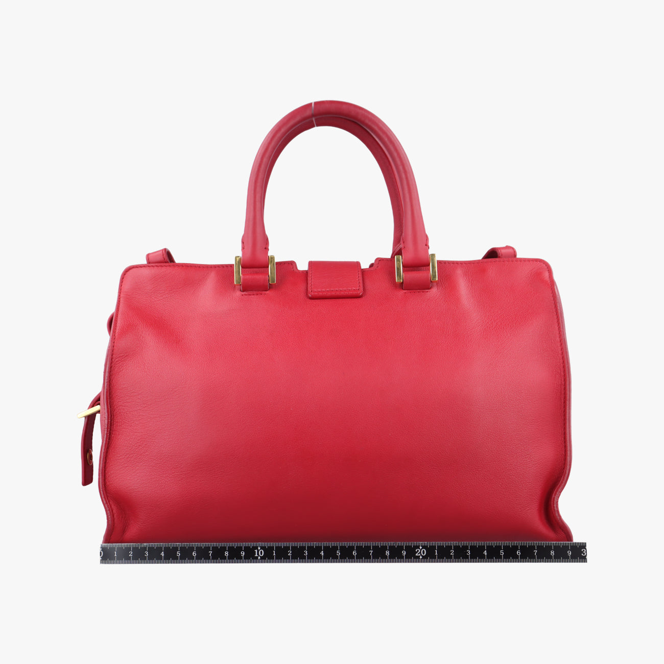 Secondhand Yves Saint Laurent Y Ligne Petit Cabas Red Leather 311210 shoulderbag | stylenewstar