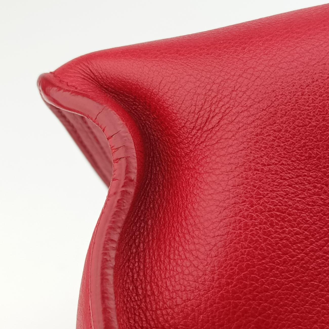 Secondhand Yves Saint Laurent Y Ligne Petit Cabas Red Leather 311210 shoulderbag | stylenewstar