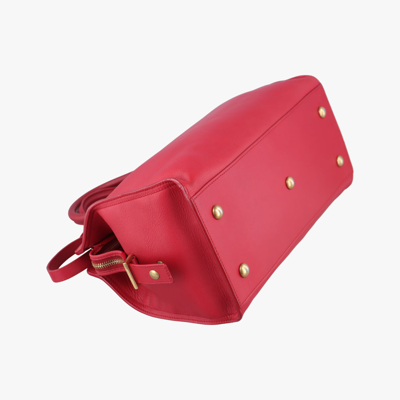 Secondhand Yves Saint Laurent Y Ligne Petit Cabas Red Leather 311210 shoulderbag | stylenewstar