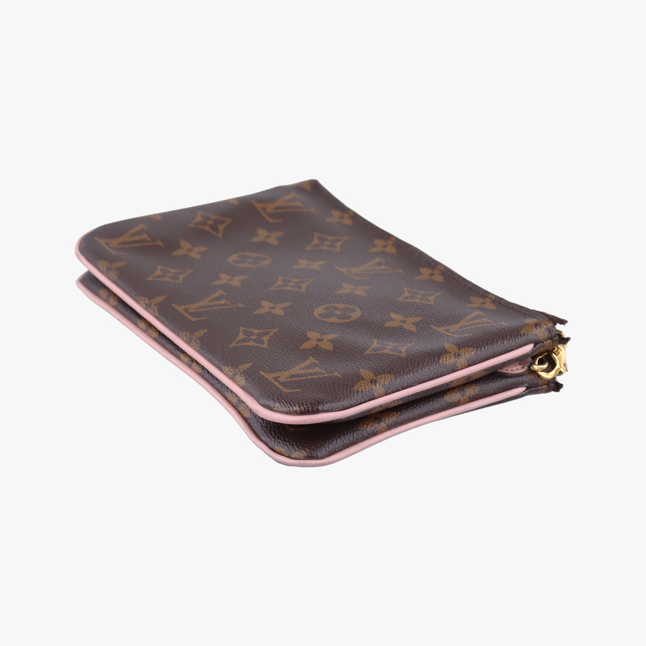 Pre-owned Louis Vuitton Pochette Double Zip Blooming Flowers brown×multicolor Monogram Canvas×calf leather M63905 shoulderbag | stylenewstar