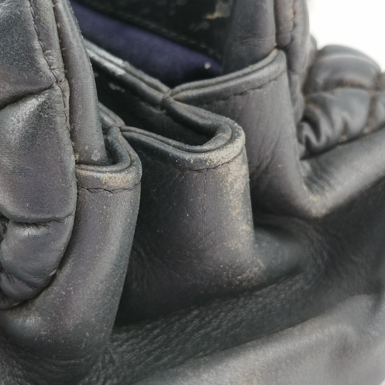 Pre-owned Chanel Mademoiselle Bowling Black Leather A67384 shoulderbag | stylenewstar