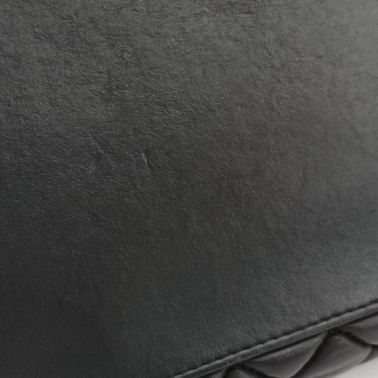 Pre-owned Chanel Mademoiselle Bowling Black Leather A67384 shoulderbag | stylenewstar