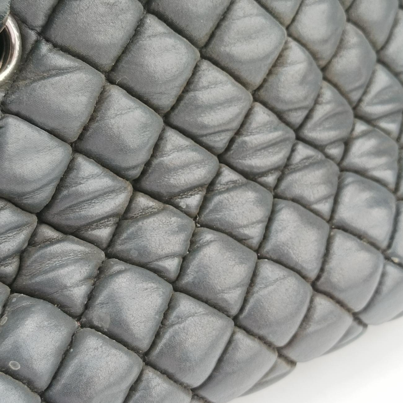 Pre-owned Chanel Mademoiselle Bowling Black Leather A67384 shoulderbag | stylenewstar