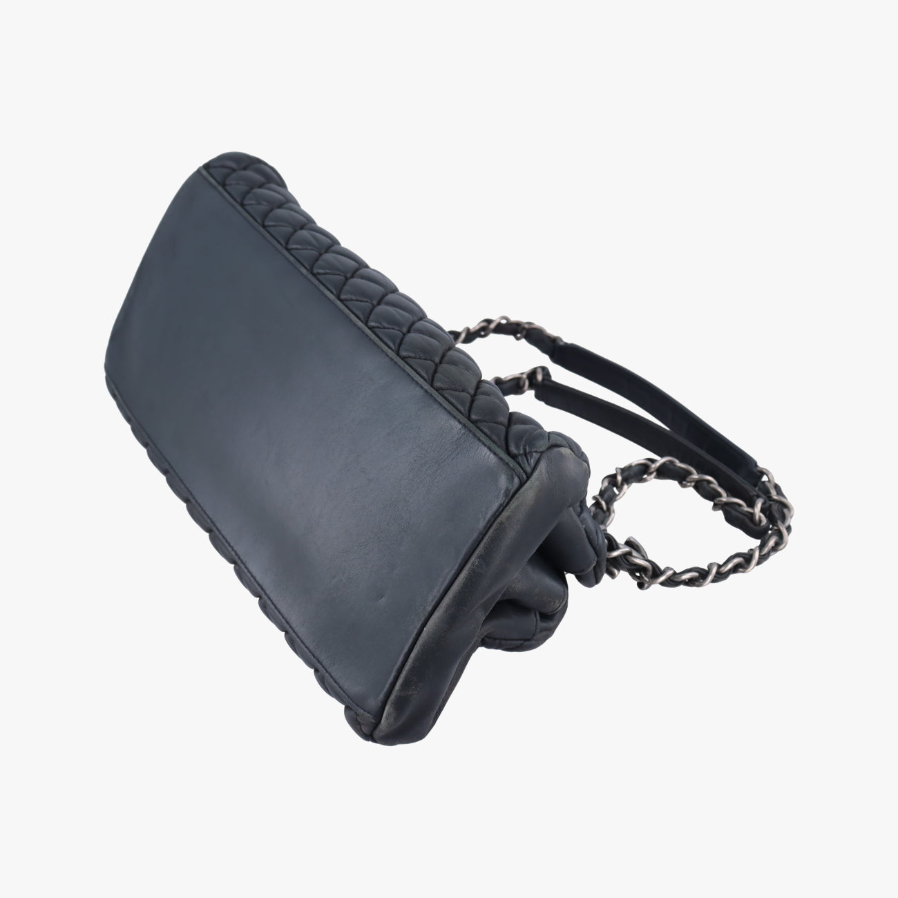 Pre-owned Chanel Mademoiselle Bowling Black Leather A67384 shoulderbag | stylenewstar