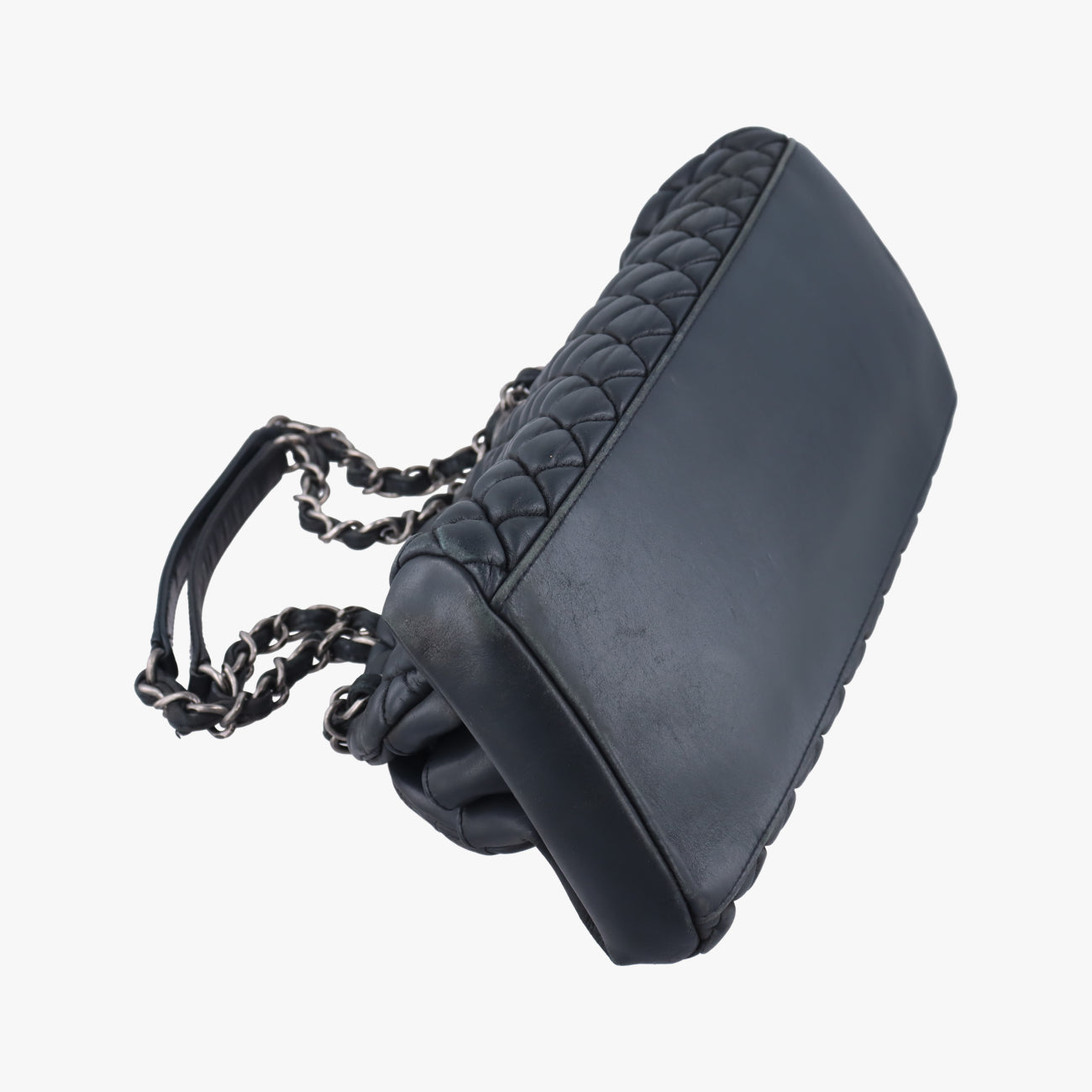 Pre-owned Chanel Mademoiselle Bowling Black Leather A67384 shoulderbag | stylenewstar