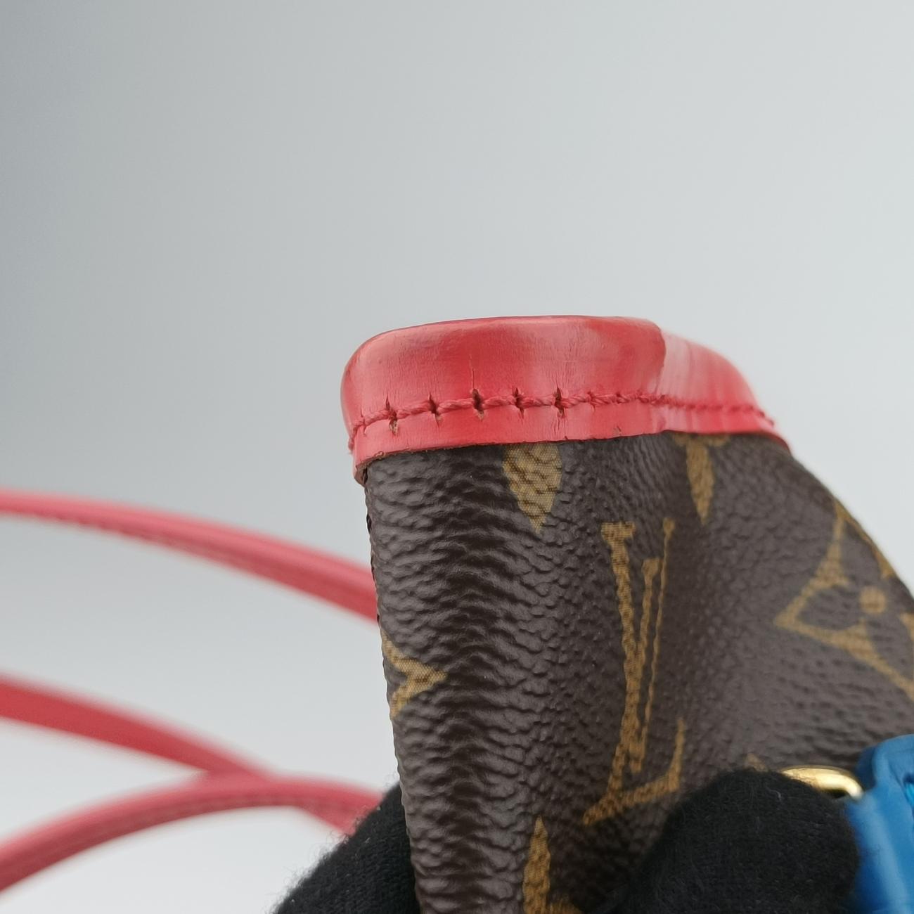 Pre-owned Louis Vuitton NEVERFULL MM Totem brown x Flamingo Monogram Canvas M41663 shoulderbag | stylenewstar