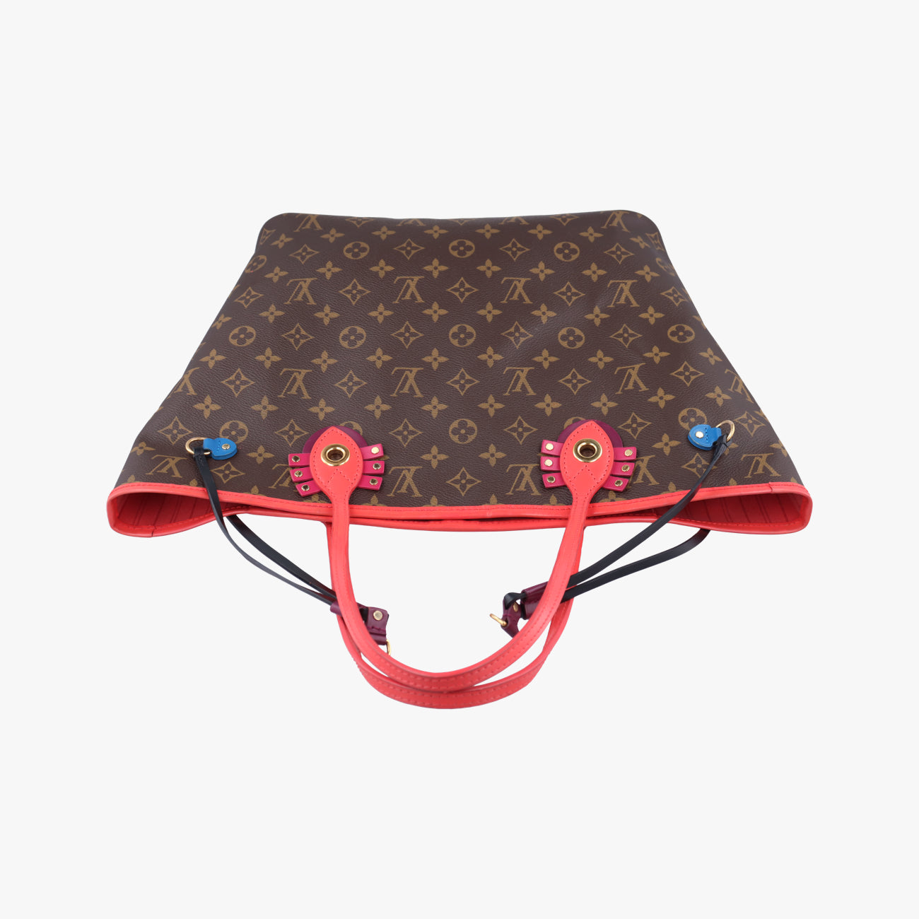 Pre-owned Louis Vuitton NEVERFULL MM Totem brown x Flamingo Monogram Canvas M41663 shoulderbag | stylenewstar