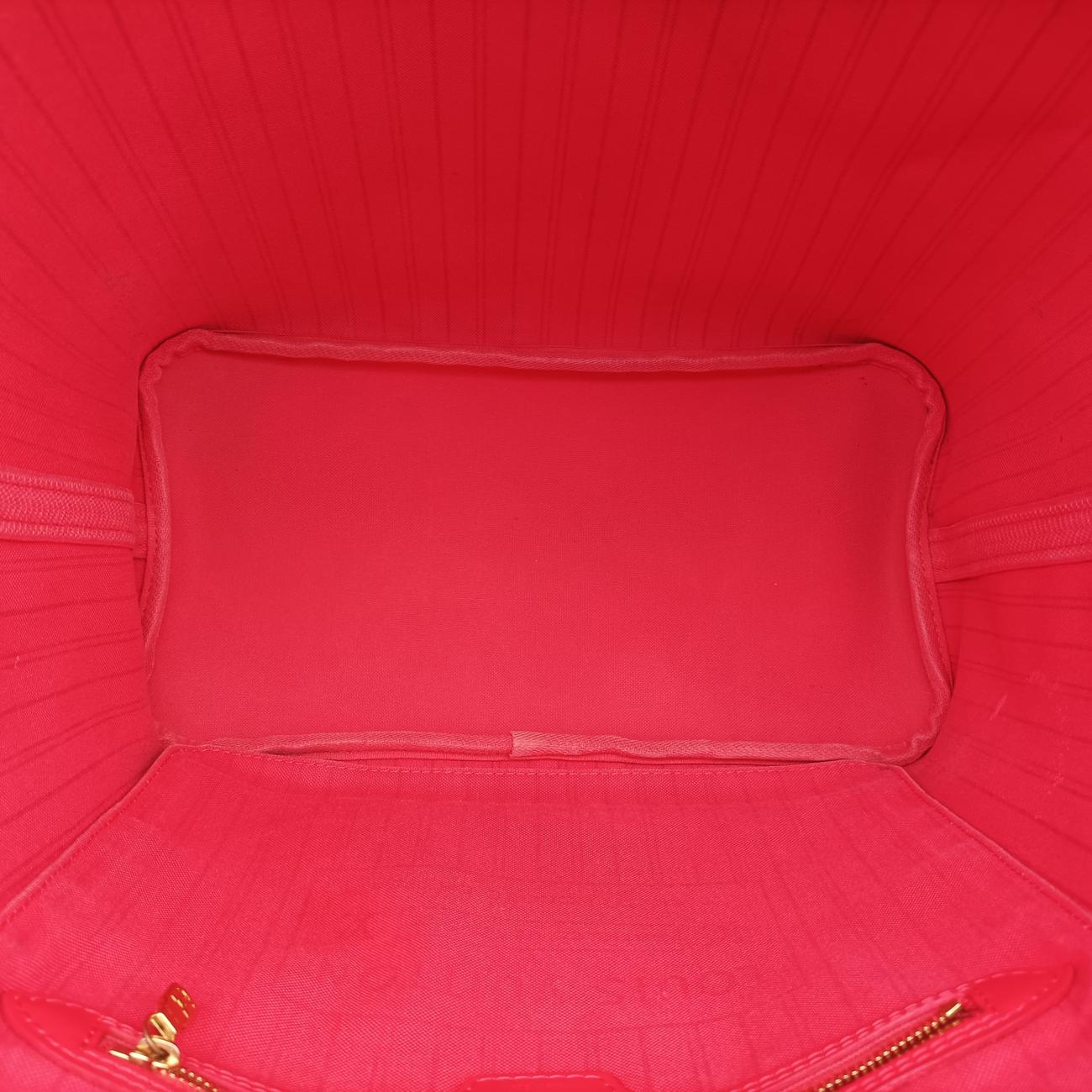 Pre-owned Louis Vuitton NEVERFULL MM Totem brown x Flamingo Monogram Canvas M41663 shoulderbag | stylenewstar