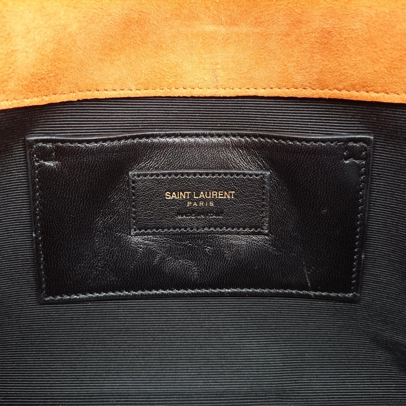 Pre-owned Yves Saint Laurent KATE Orange suede 354119 shoulderbag | stylenewstar