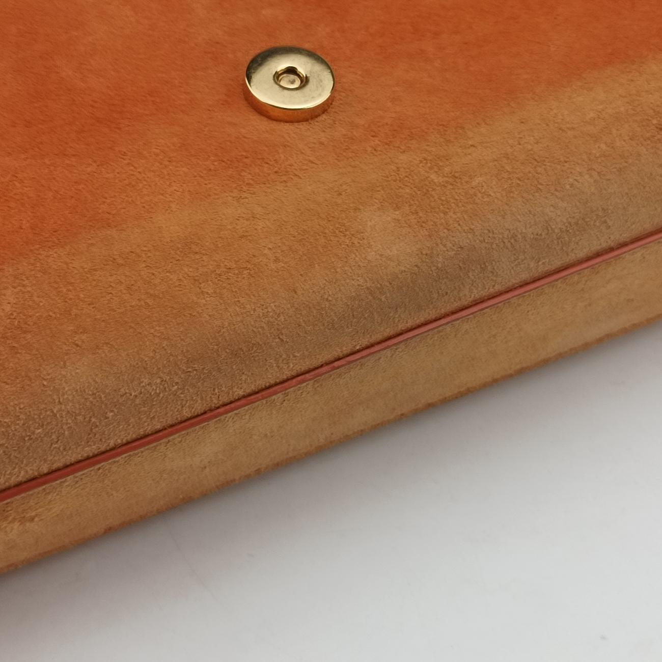 Pre-owned Yves Saint Laurent KATE Orange suede 354119 shoulderbag | stylenewstar