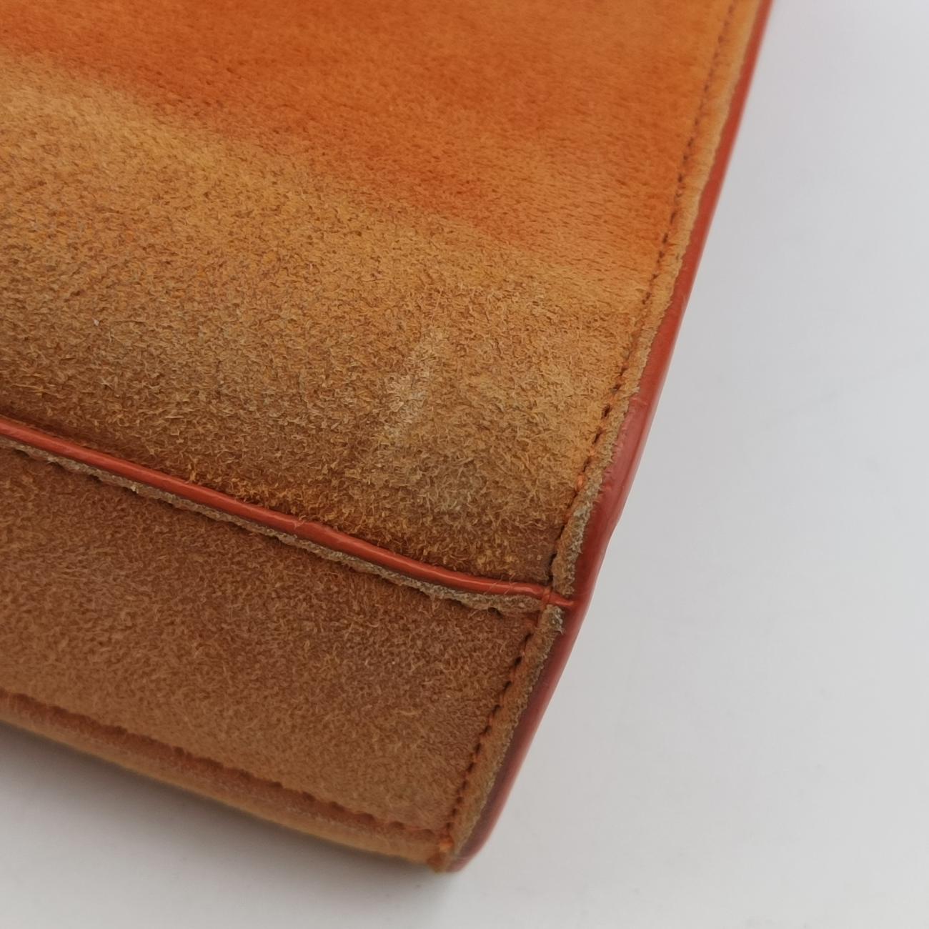 Pre-owned Yves Saint Laurent KATE Orange suede 354119 shoulderbag | stylenewstar