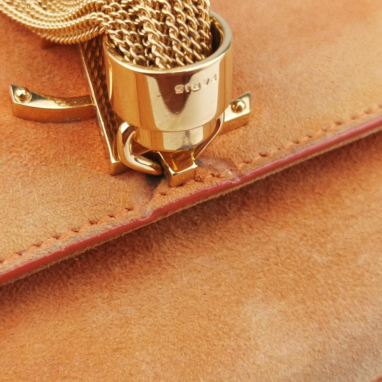 Pre-owned Yves Saint Laurent KATE Orange suede 354119 shoulderbag | stylenewstar