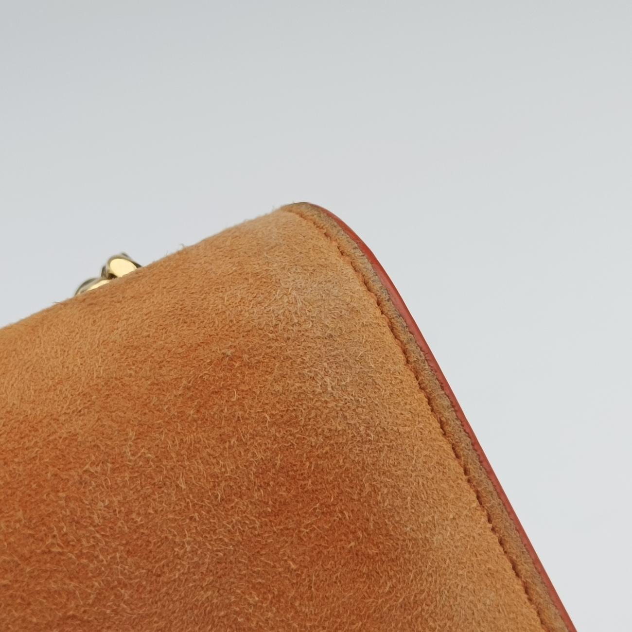 Pre-owned Yves Saint Laurent KATE Orange suede 354119 shoulderbag | stylenewstar