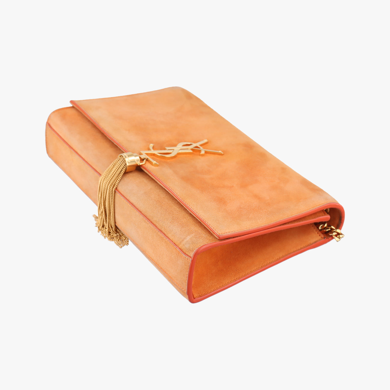 Pre-owned Yves Saint Laurent KATE Orange suede 354119 shoulderbag | stylenewstar