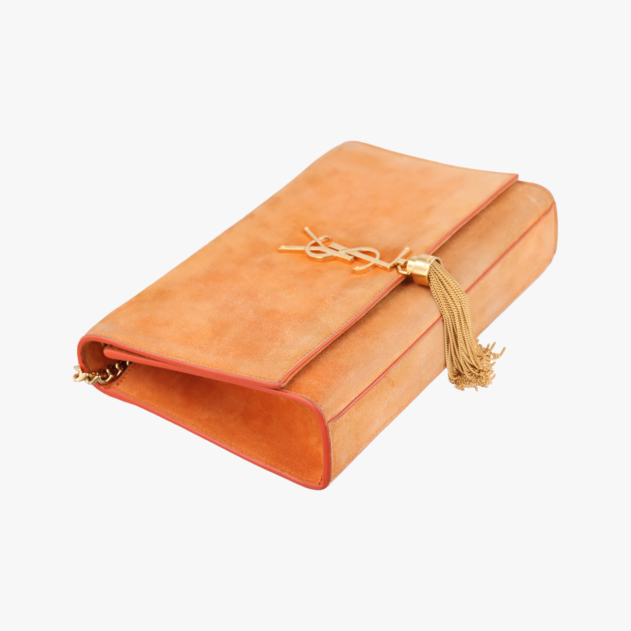 Pre-owned Yves Saint Laurent KATE Orange suede 354119 shoulderbag | stylenewstar