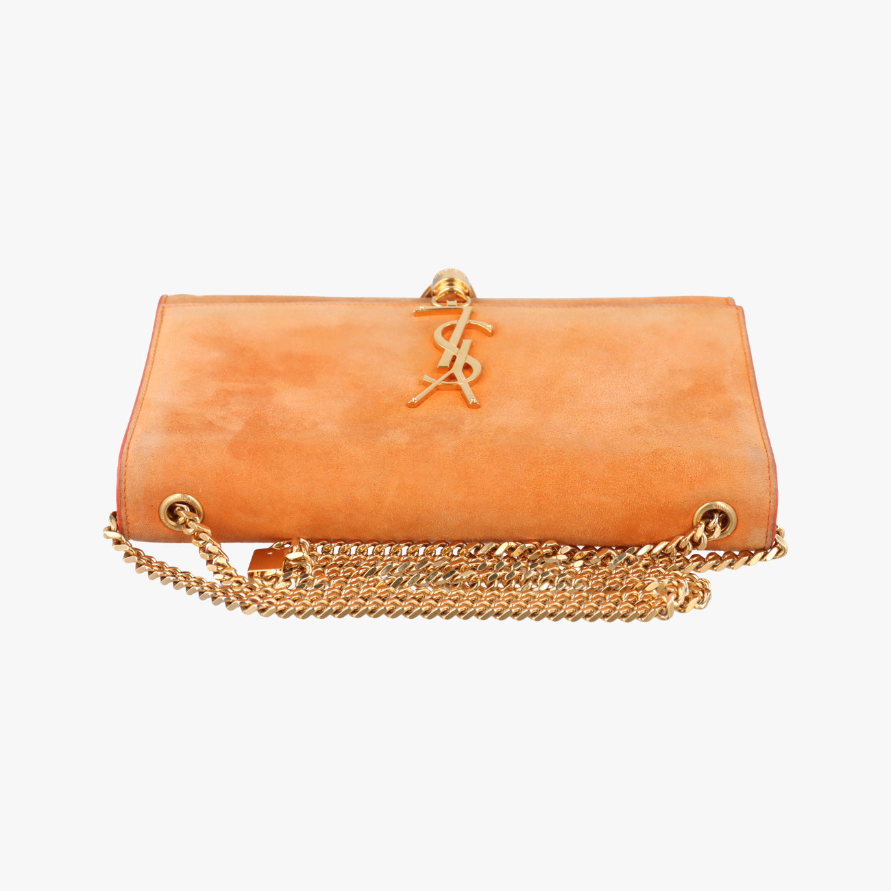 Pre-owned Yves Saint Laurent KATE Orange suede 354119 shoulderbag | stylenewstar