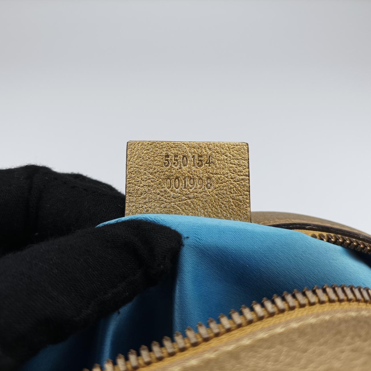 Pre-owned Gucci GG Marmont Pink×golden Leather 550154 shoulderbag | stylenewstar