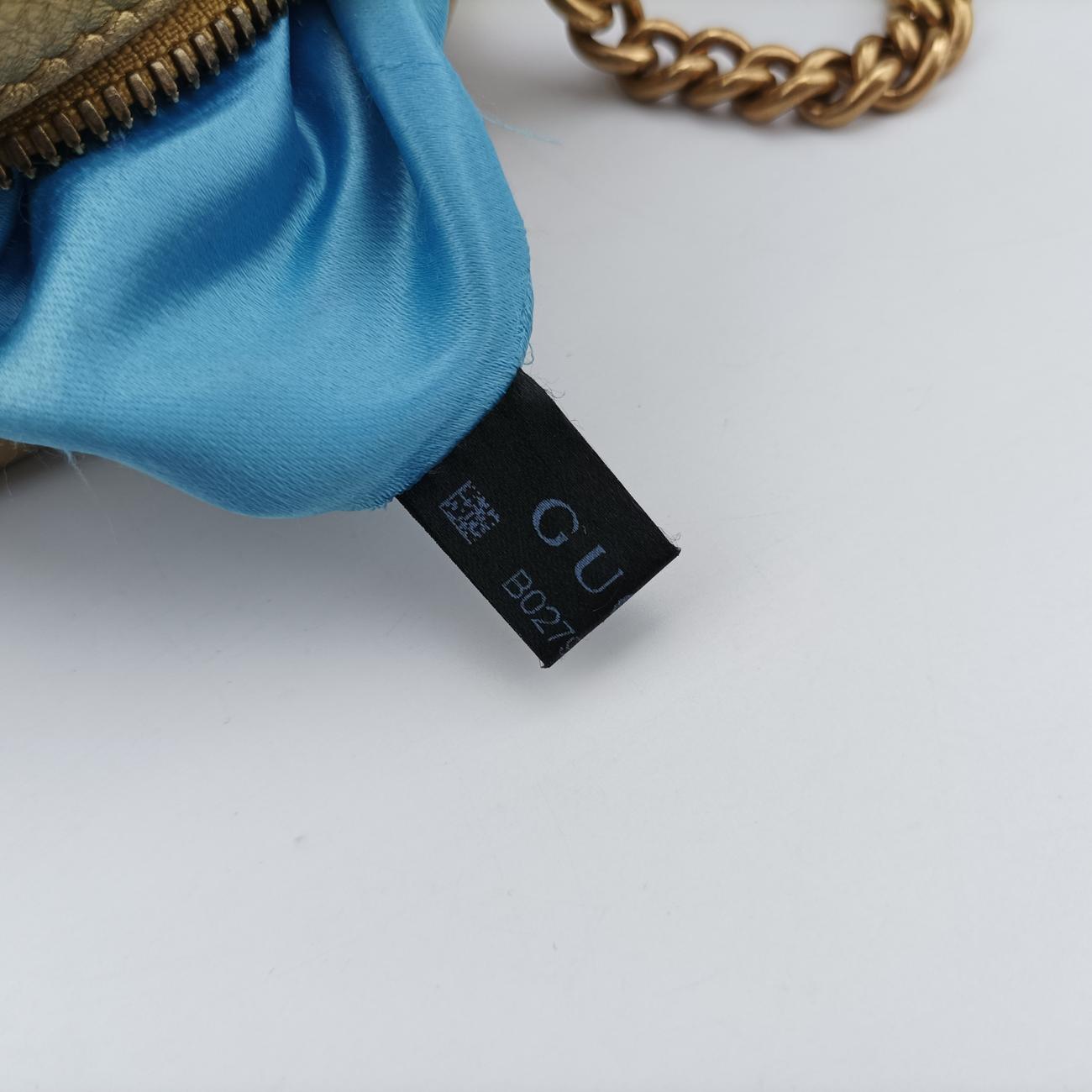 Pre-owned Gucci GG Marmont Pink×golden Leather 550154 shoulderbag | stylenewstar