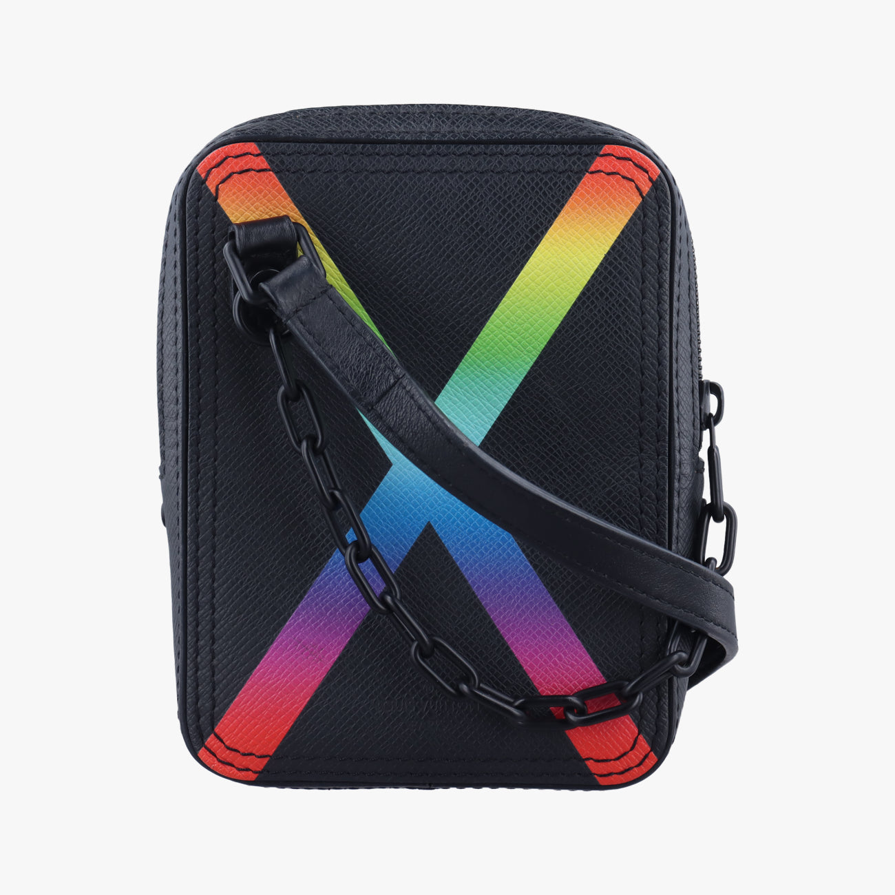 Pre-owned Louis Vuitton Danube Messenger black×multicolor Taiga M30332 shoulderbag | stylenewstar