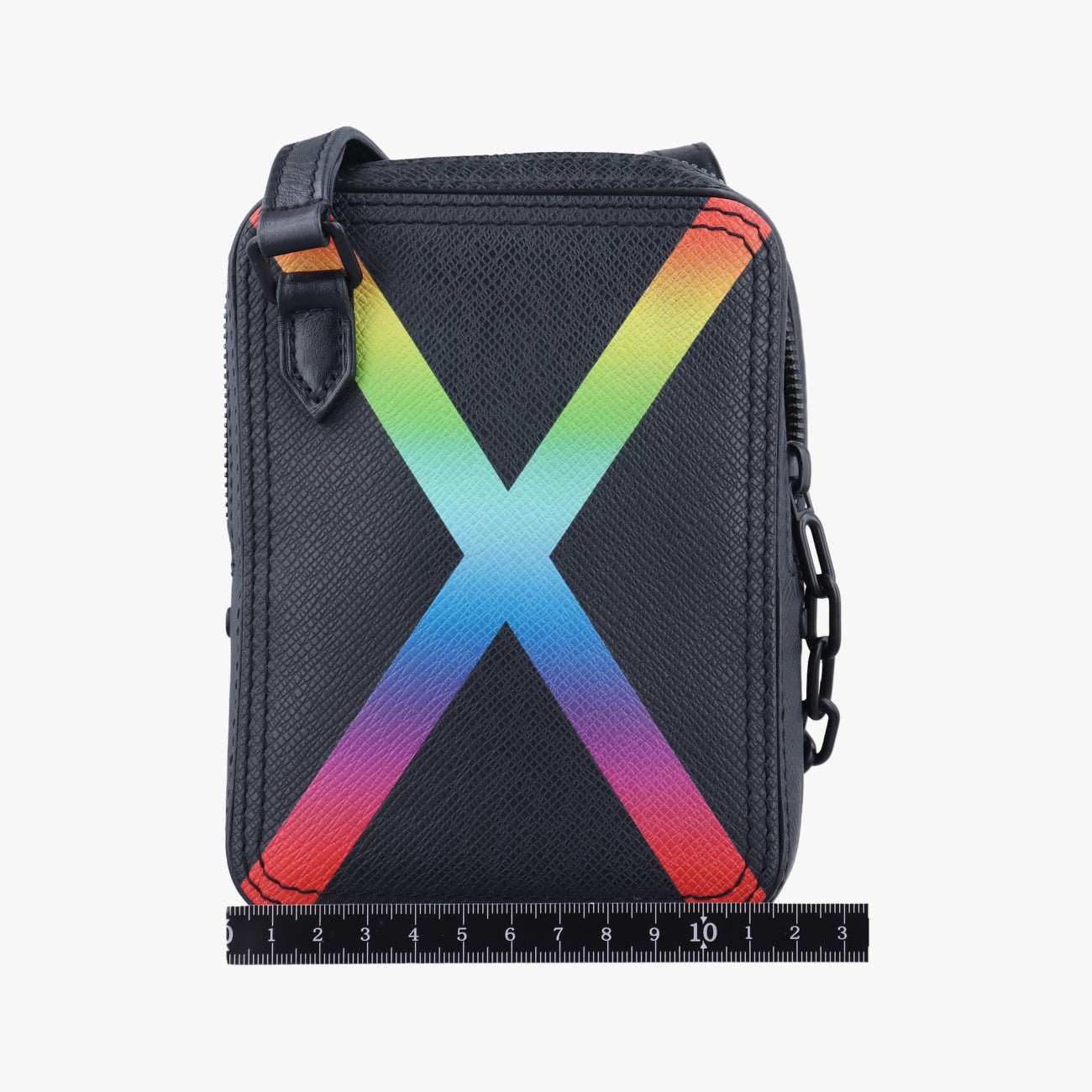 Pre-owned Louis Vuitton Danube Messenger black×multicolor Taiga M30332 shoulderbag | stylenewstar