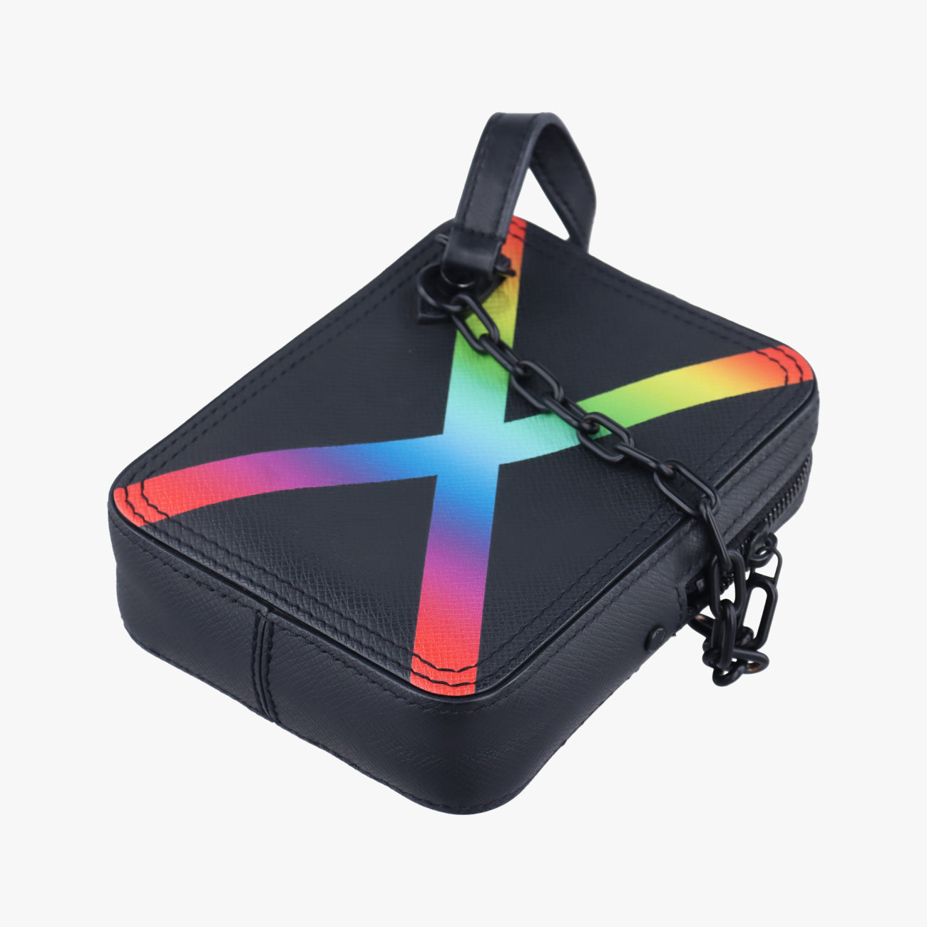 Pre-owned Louis Vuitton Danube Messenger black×multicolor Taiga M30332 shoulderbag | stylenewstar