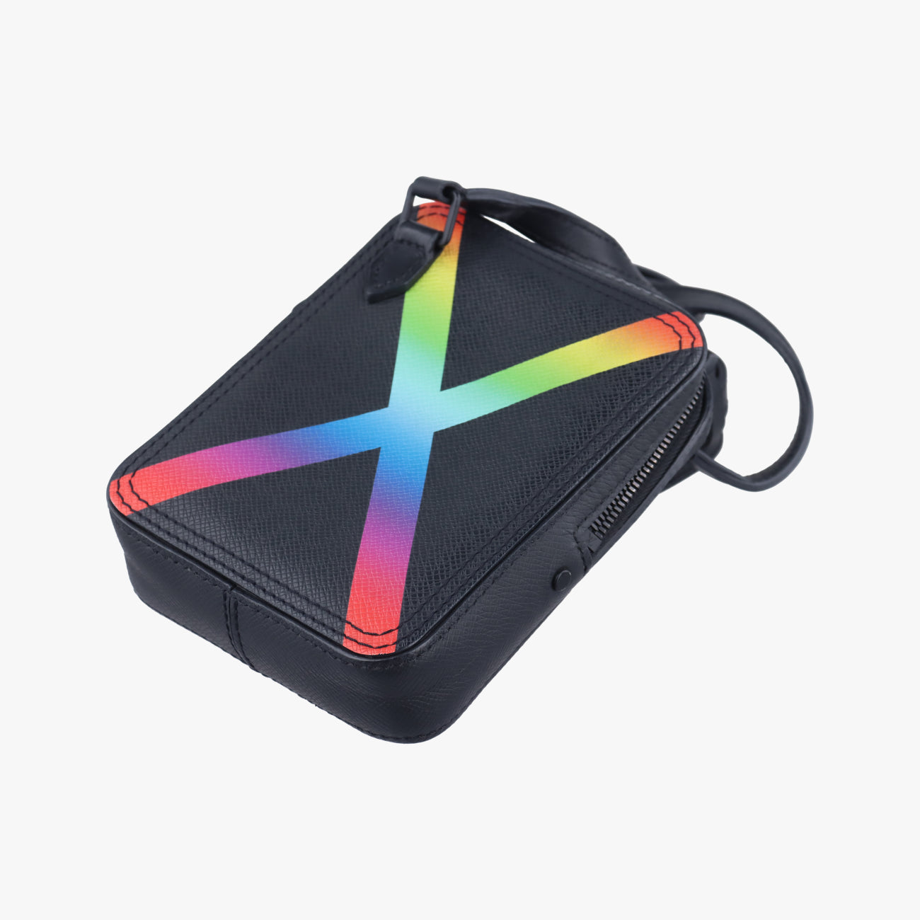 Pre-owned Louis Vuitton Danube Messenger black×multicolor Taiga M30332 shoulderbag | stylenewstar