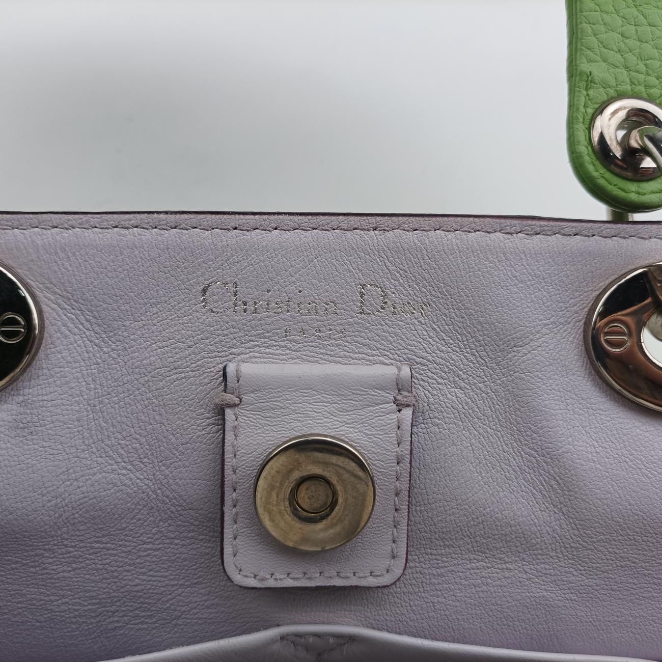 Pre-owned Christian Dior Diorissimo Green Leather  shoulderbag | stylenewstar