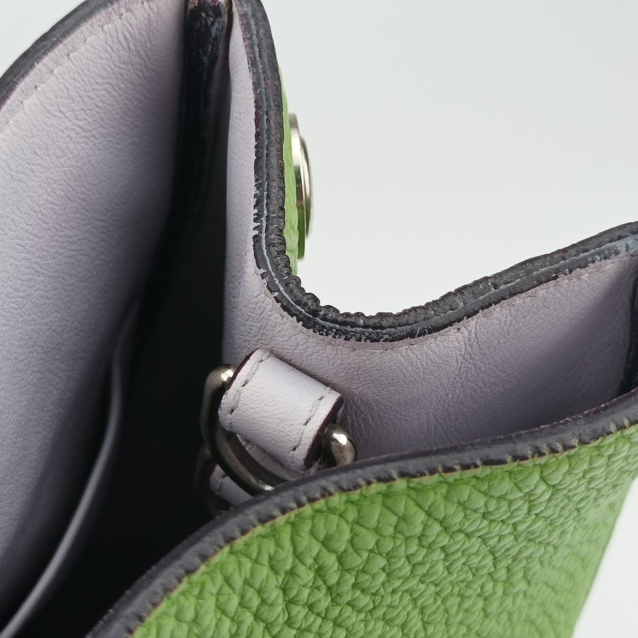 Pre-owned Christian Dior Diorissimo Green Leather  shoulderbag | stylenewstar