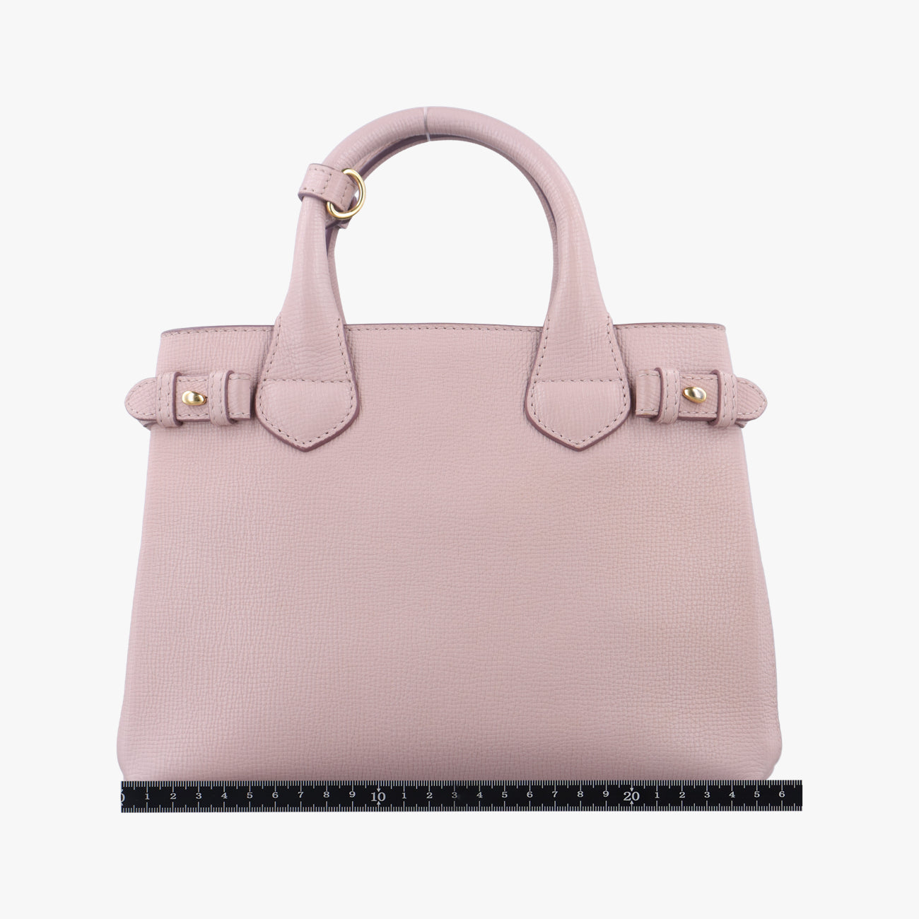 Pre-owned Burberry House Check The Banner Pink Leather ×Canvas  shoulderbag | stylenewstar