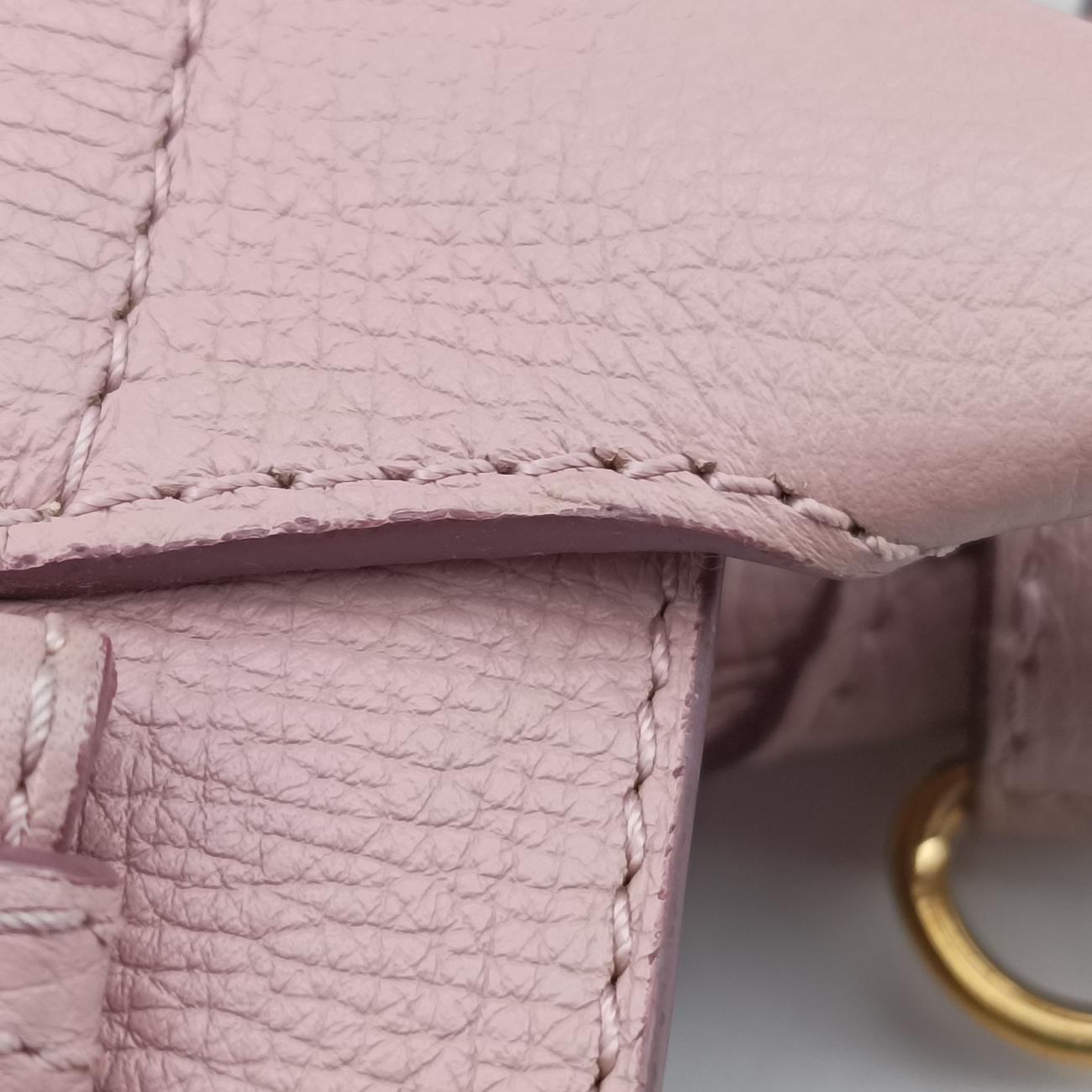 Pre-owned Burberry House Check The Banner Pink Leather ×Canvas  shoulderbag | stylenewstar