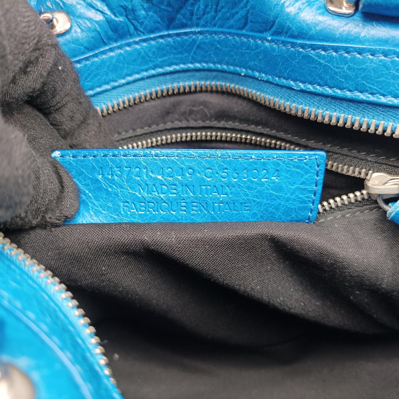 Vintage Balenciaga Mute City Blue lambskin  shoulderbag | stylenewstar