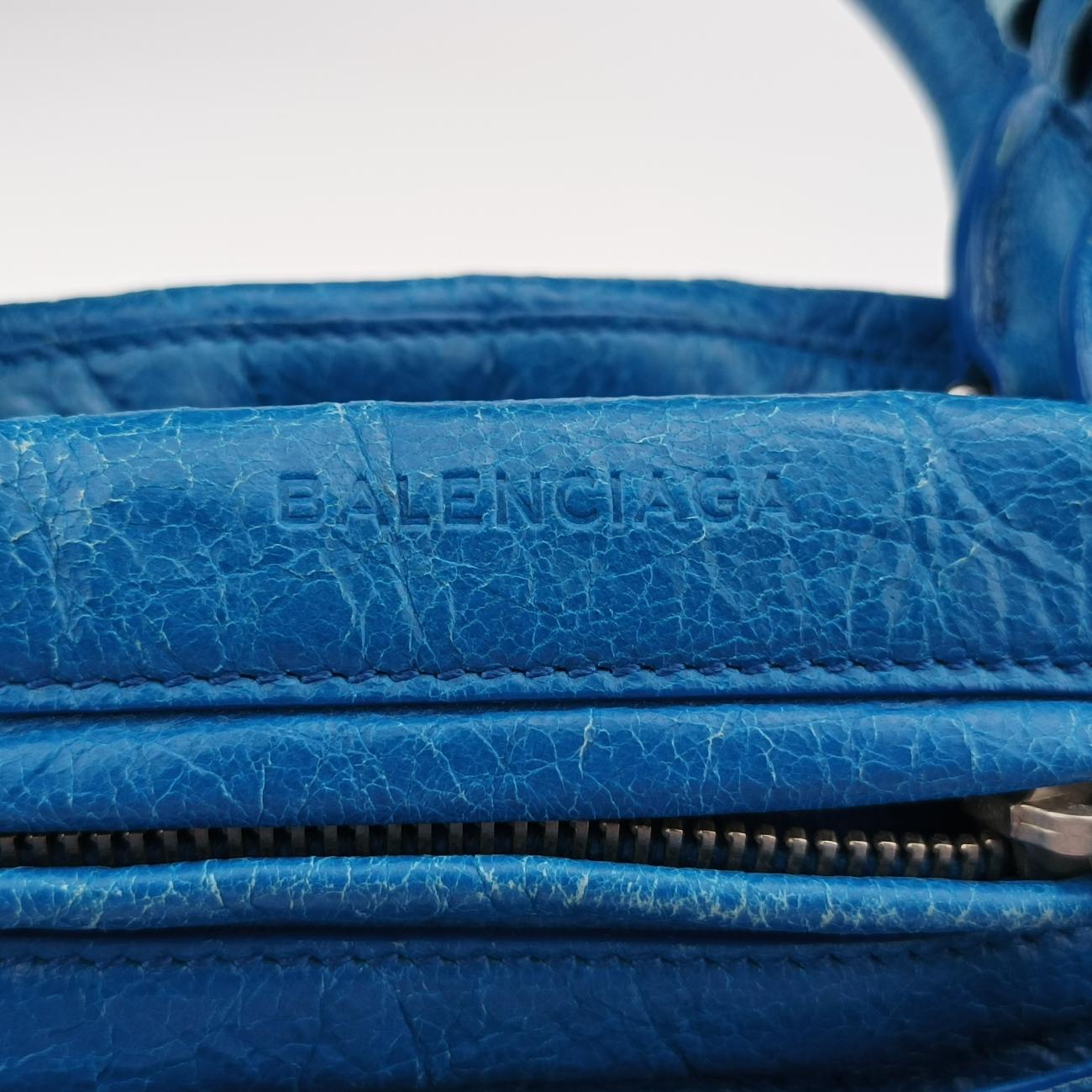 Vintage Balenciaga Mute City Blue lambskin  shoulderbag | stylenewstar