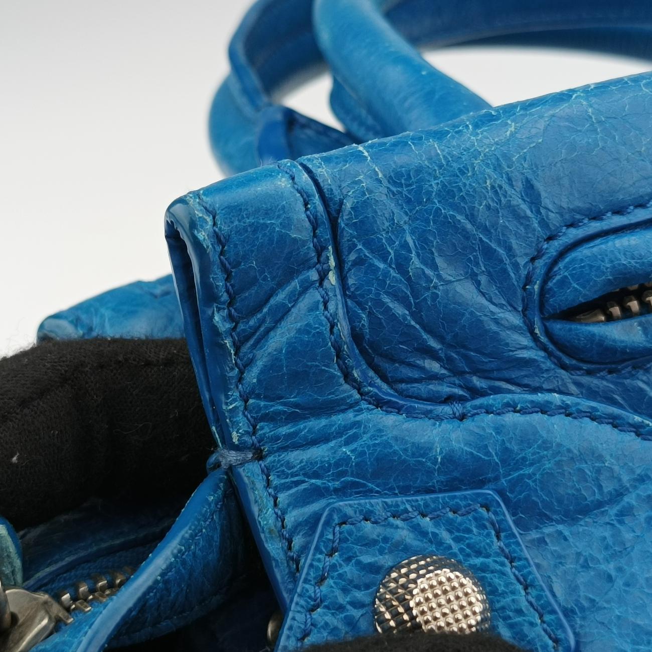 Vintage Balenciaga Mute City Blue lambskin  shoulderbag | stylenewstar