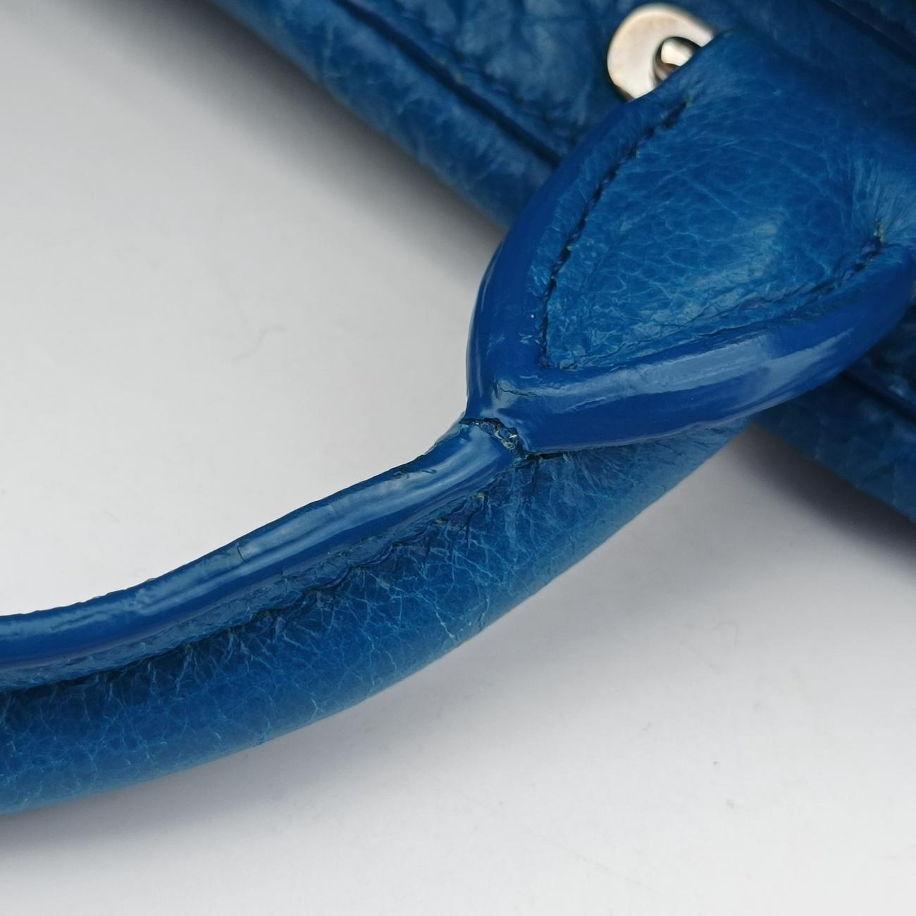 Vintage Balenciaga Mute City Blue lambskin  shoulderbag | stylenewstar