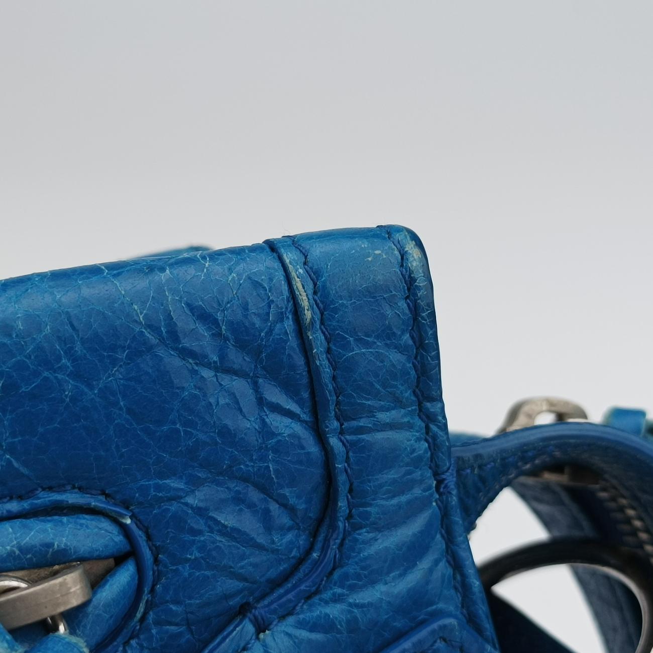 Vintage Balenciaga Mute City Blue lambskin  shoulderbag | stylenewstar