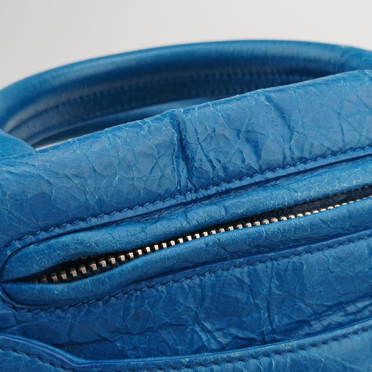 Vintage Balenciaga Mute City Blue lambskin  shoulderbag | stylenewstar