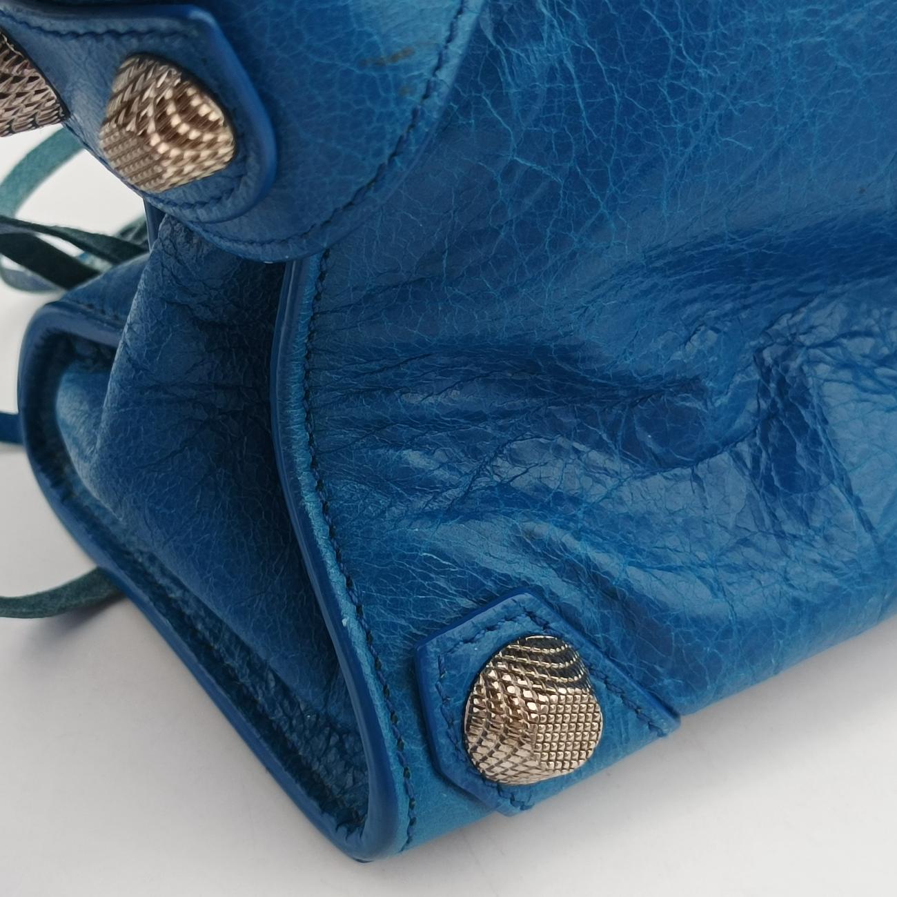 Vintage Balenciaga Mute City Blue lambskin  shoulderbag | stylenewstar