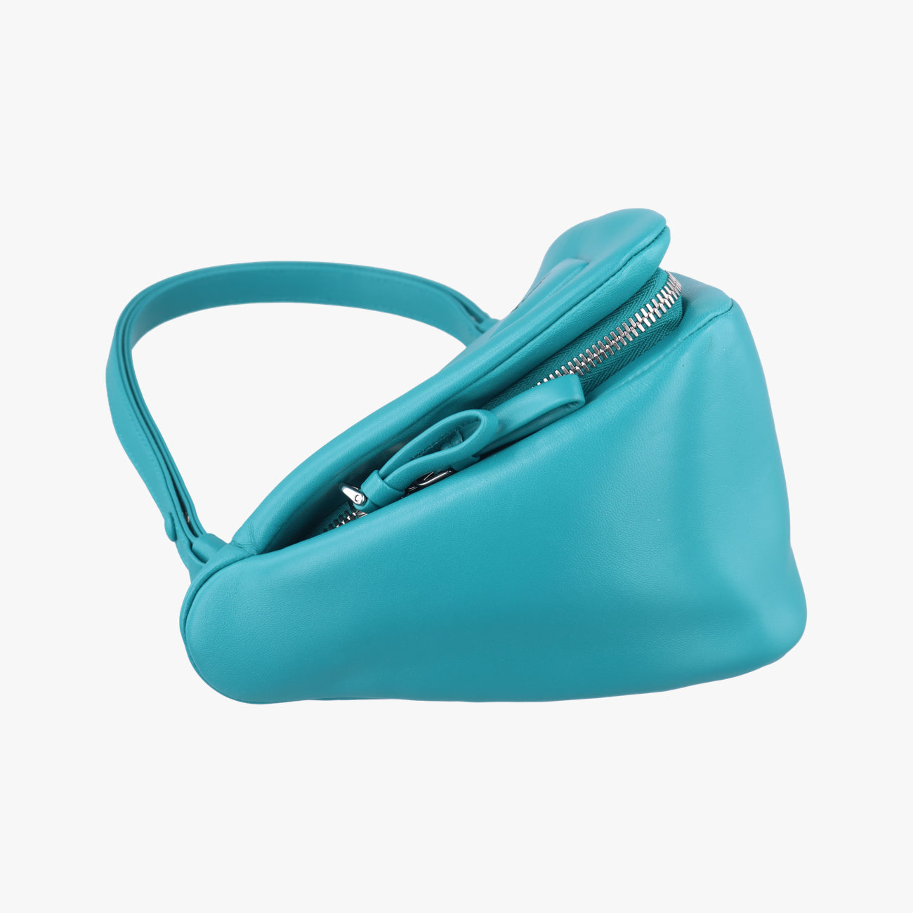 Pre-owned Prada Padded Nappa triangle Green Leather 1BA315 shoulderbag | stylenewstar