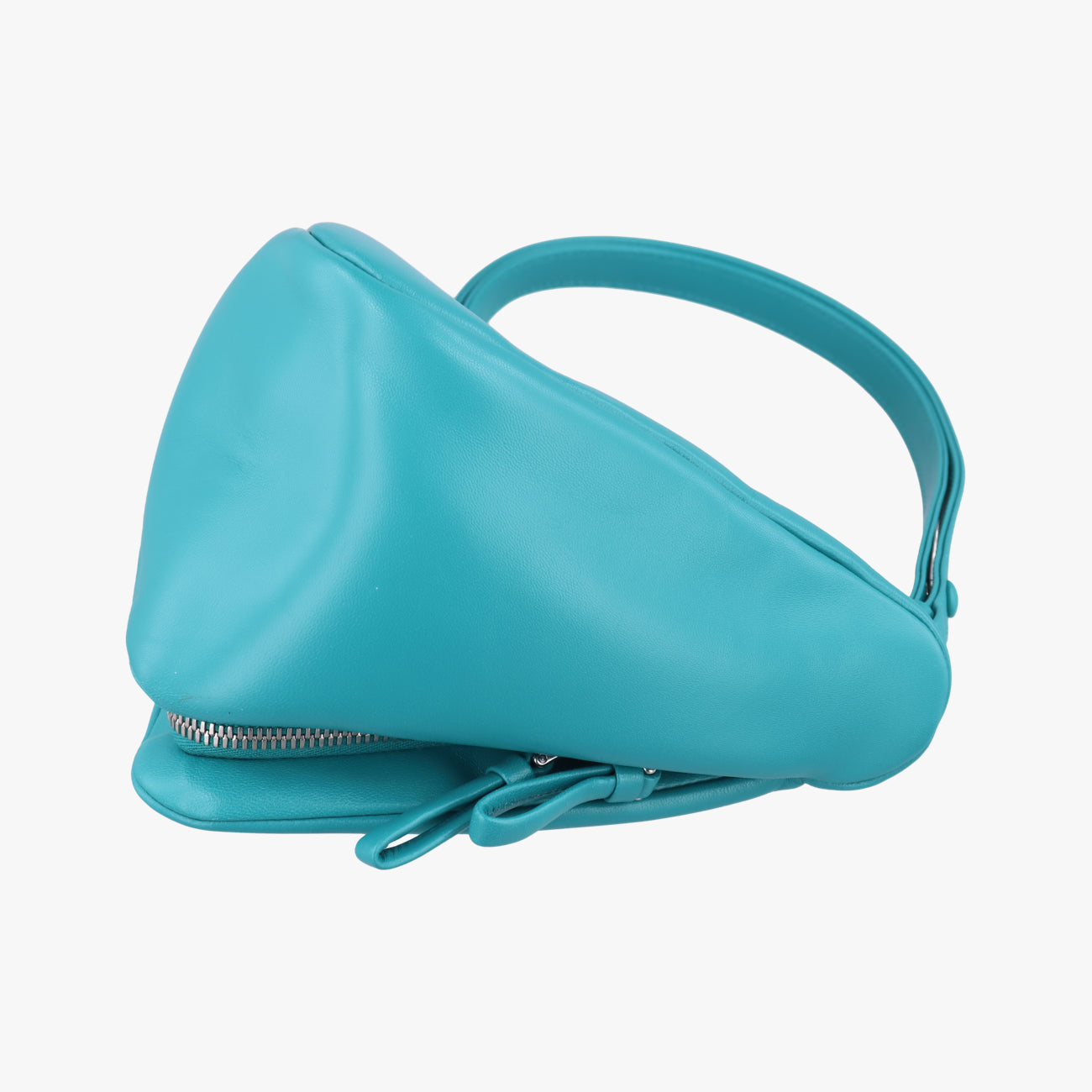 Pre-owned Prada Padded Nappa triangle Green Leather 1BA315 shoulderbag | stylenewstar