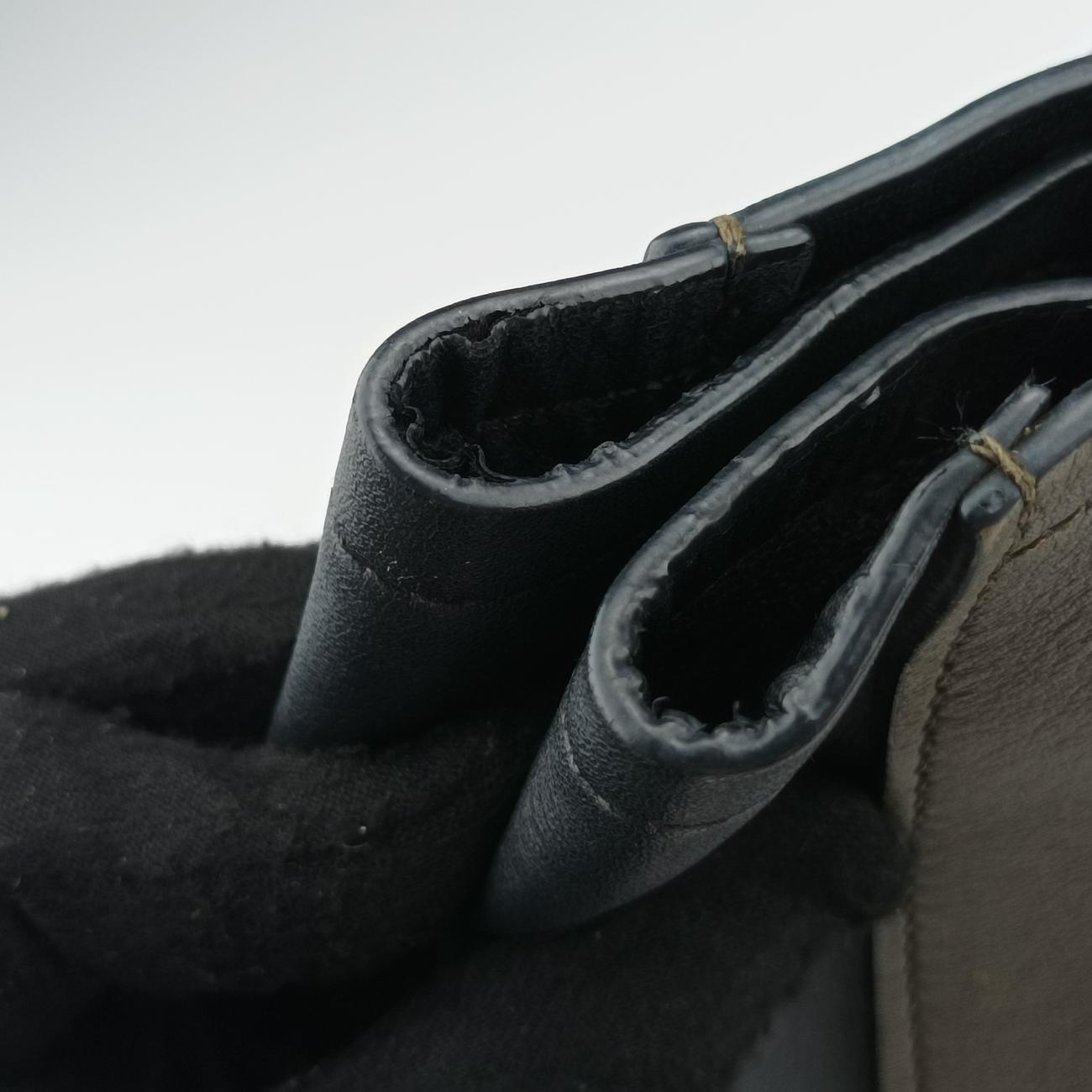 Pre-owned Prada Prada City Calf Double Green×Black Leather  handbag | stylenewstar