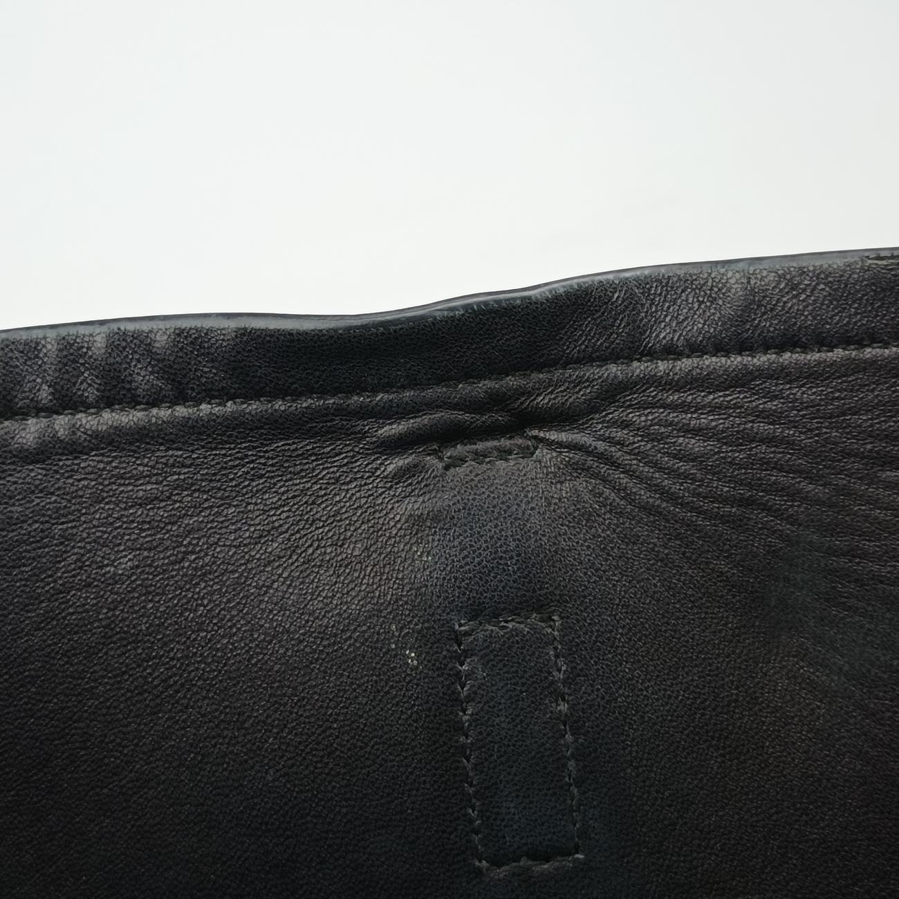 Pre-owned Prada Prada City Calf Double Green×Black Leather  handbag | stylenewstar