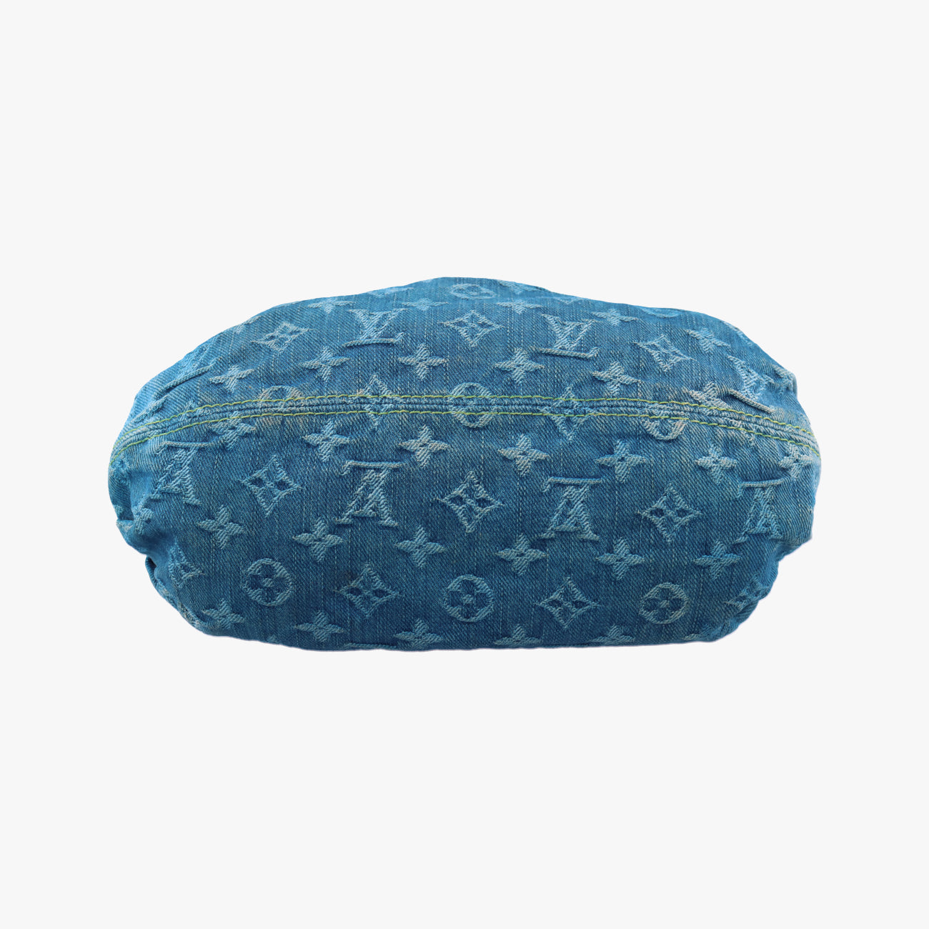 Pre-owned Louis Vuitton PrettyPretty Blue×Beige Monogram Denim M95020 clutchbag | stylenewstar