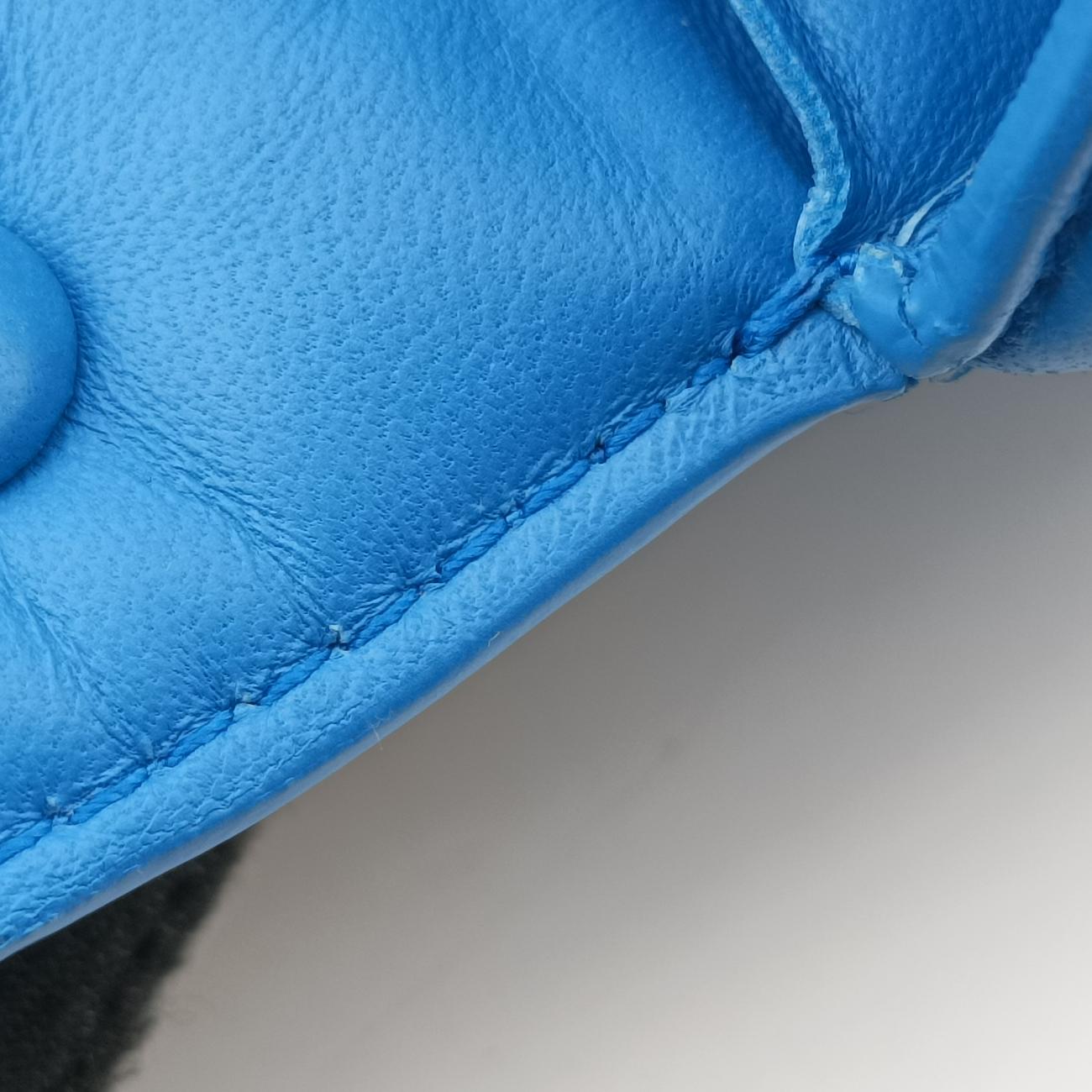 Secondhand Bottega Veneta The Chain Cassette Blue lambskin  shoulderbag | stylenewstar