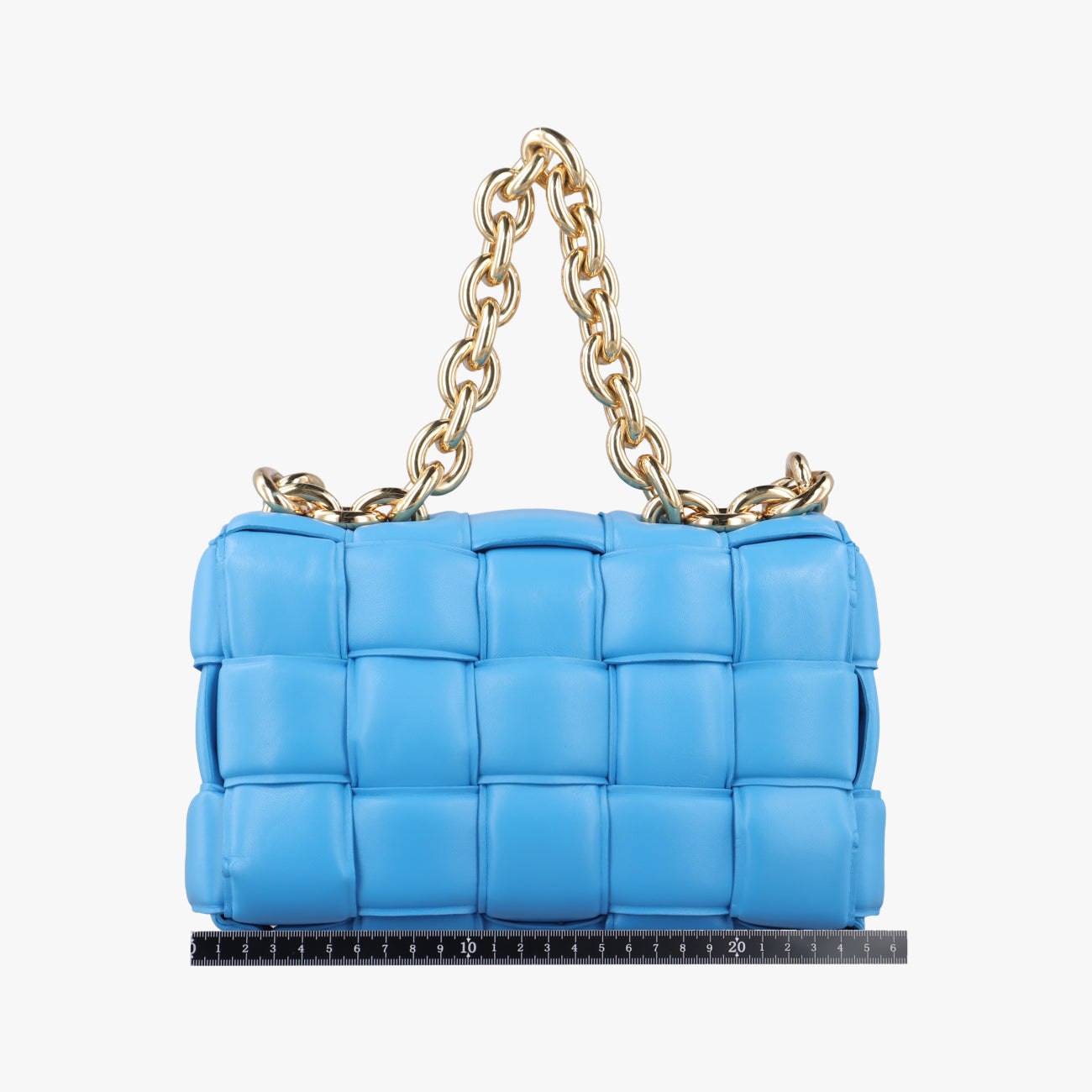Secondhand Bottega Veneta The Chain Cassette Blue lambskin  shoulderbag | stylenewstar