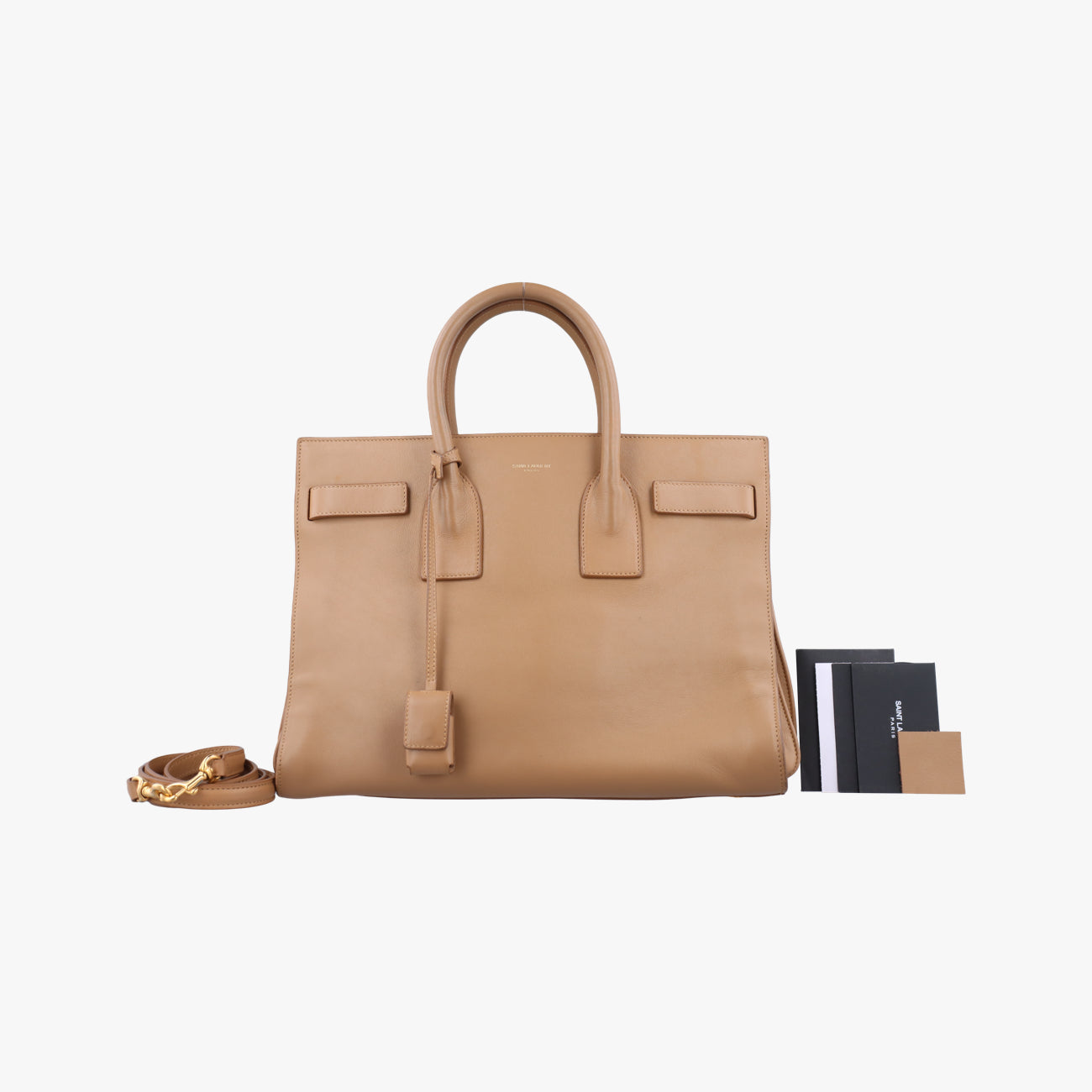 Pre-owned Yves Saint Laurent SAC DE JOUR beige Leather 324823 shoulderbag | stylenewstar