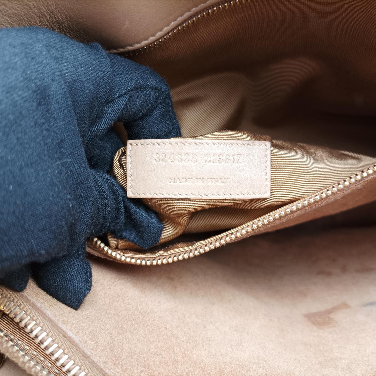 Pre-owned Yves Saint Laurent SAC DE JOUR beige Leather 324823 shoulderbag | stylenewstar