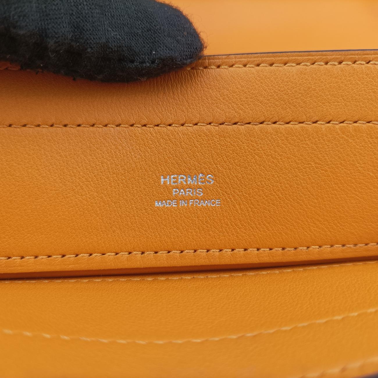 Pre-owned Hermes Sac Aline mini Orange lambskin  shoulderbag | stylenewstar